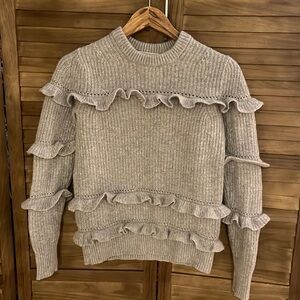 Michael Kors Ruffled‎ Grey Sweater